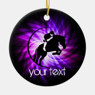 Ornement En Céramique Équestre violet