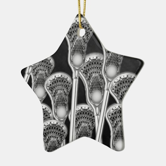 Ornement En Céramique Équipe de crosse cadeaux Orange (Gauche)