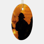 Ornement En Céramique Équipe de sapeur-pompier (Droite)