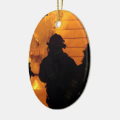 Ornement En Céramique Équipe de sapeur-pompier (Gauche)