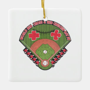Ornement En Céramique Équipe des joueurs de baseball Médicales