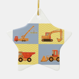 Ornement En Céramique Équipements lourds de transport - simples et