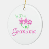 Ornement En Céramique ęr Le rose de grand-maman de temps fleurit des (Gauche)