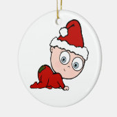 Ornement En Céramique Ęr Noël du bébé (Gauche)