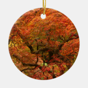 Ornement En Céramique Érable japonais en couleur d'automne