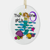 Ornement En Céramique Ęrs T-shirts et cadeaux d'anniversaire de sirène (Droite)