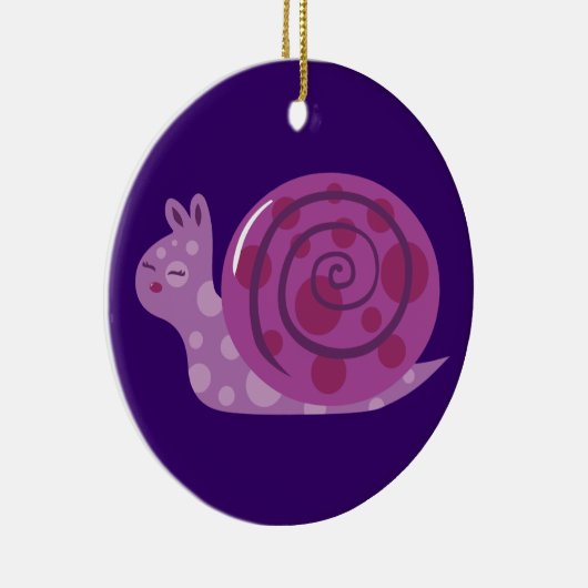 Ornement En Céramique Escargot tacheté pourpre (Droite)