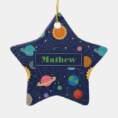 Ornement En Céramique Espace système solaire personnalisé (Devant)