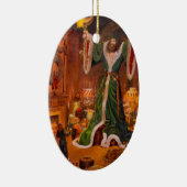 Ornement En Céramique Esprit de Noël présent (Droite)