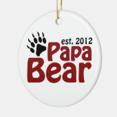 Ornement En Céramique Est 2012 d'ours de papa (Gauche)