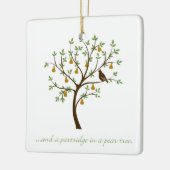 Ornement En Céramique Et un perdrix dans un poirier (Gauche)