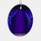 Ornement En Céramique Étape vide avec des rideaux (Droite)