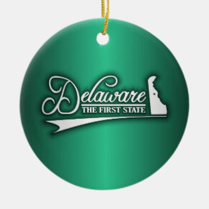 Ornement En Céramique État du Delaware du mien