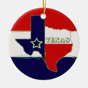 ORNEMENT EN CÉRAMIQUE ÉTAT DU TEXAS