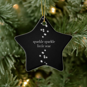 Ornement En Céramique Étincelle Étincelle Little Star Black Starlight