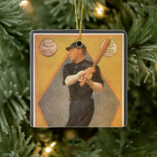 Ornement En Céramique Étiquette de produit vintage Art, Boston Garter po