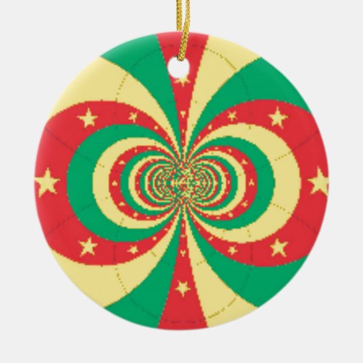 Ornement En Céramique étoile à cinq branches République du Cameroun (Devant)