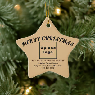 Ornement En Céramique Étoile Brown de Noël
