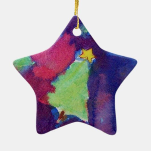 Ornement En Céramique Étoile D'ARBRE DE NOËL (Dos)