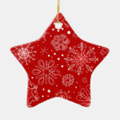 Ornement En Céramique Étoile de l'ornement de Noël (Devant)