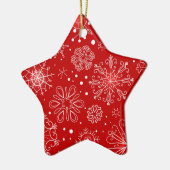 Ornement En Céramique Étoile de l'ornement de Noël (Gauche)