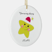 Ornement En Céramique Étoile de Noël (Droite)