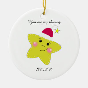 Ornement En Céramique Étoile de Noël