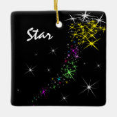 Ornement En Céramique Étoile de Noël (Devant)