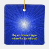 Ornement En Céramique Étoile de Noël (Dos)