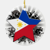 Ornement En Céramique Étoile de Philippines (Dos)