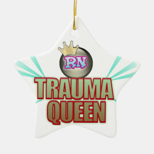 ORNEMENT EN CÉRAMIQUE ÉTOILE D'ORNEMENT DE NOËL DE REINE DE TRAUMATISM
