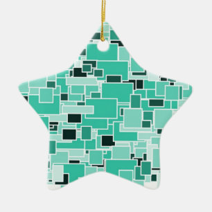 Ornement En Céramique Étoile pour sapin de Noël