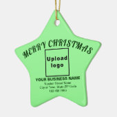 Ornement En Céramique Étoile verte de Noël (Gauche)