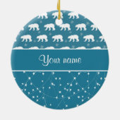 Ornement En Céramique Étoiles de scintillement d'ours blancs (Dos)