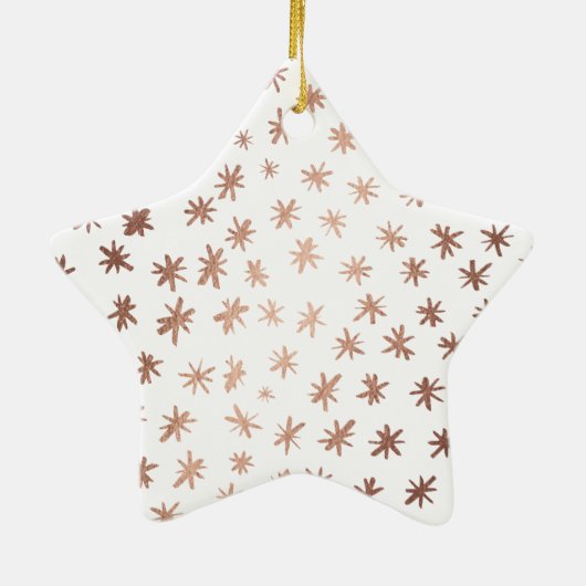 Ornement En Céramique étoiles métalliques avec nom - cuivre (Dos)
