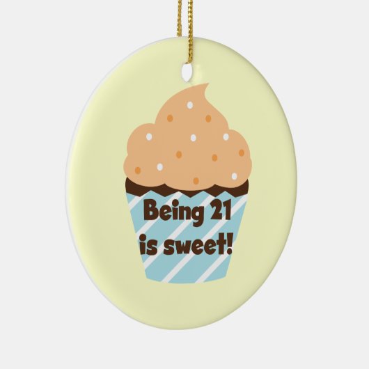 Ornement En Céramique Être 21 est T-shirts et cadeaux doux (Droite)