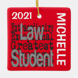 Ornement En Céramique Étudiant en droit Extraordinaire CUSTOM