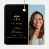 Ornement En Céramique Étudiant en soins infirmiers inscrit sur mesure (Dos)