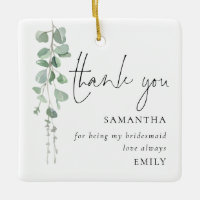 Eucalyptus Bridesmaid Merci Keepsaké Favoriser