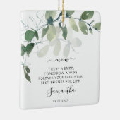 Ornement En Céramique Eucalyptus mère de la mariée Keepsaké (Droite)