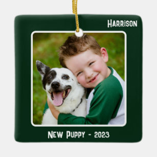 Ornement En Céramique Événement spécial Personnalisé 2 Photo 2 Côté Emer