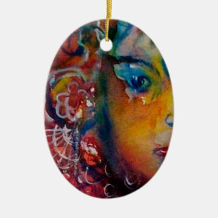 Ornement En Céramique EXCALIBUR, REINE DE L'Imaginaire ÉPÉE MAGIQUE Roug