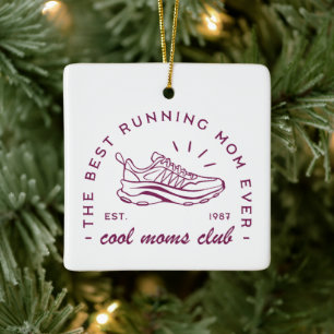 Ornement En Céramique Exécuter cool maman club le meilleur coureur vinta
