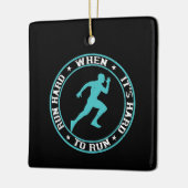 Ornement En Céramique Exécution - Exécutez dur lorsqu'il est difficile d (Gauche)