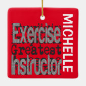 Ornement En Céramique Exercice Instructor Extraordinaire CUSTOM (Dos)