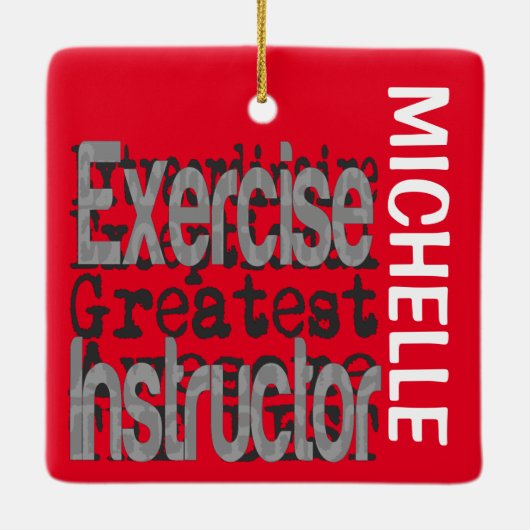 Ornement En Céramique Exercice Instructor Extraordinaire CUSTOM (Dos)