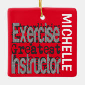 Ornement En Céramique Exercice Instructor Extraordinaire CUSTOM (Devant)