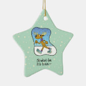 Ornement En Céramique Exercice Reindeer Noël (Droite)