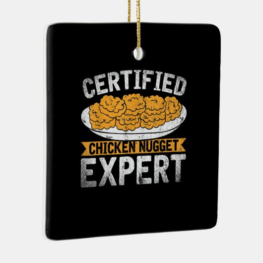 Ornement En Céramique Expert Certifié en Nugget de Poulet| Drôle Poulet (Droite)