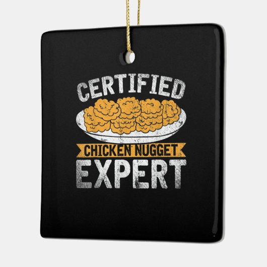 Ornement En Céramique Expert Certifié en Nugget de Poulet| Drôle Poulet (Gauche)